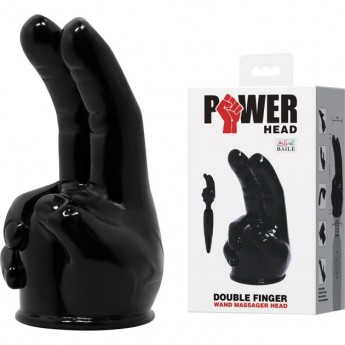 BAILE POWER HEAD насадка на вибромасажер в виде 2-х пальцев(Цвет черный) BAILE POWER HEAD насадка на вибромасажер в виде 2-х пальцев(Цвет черный)